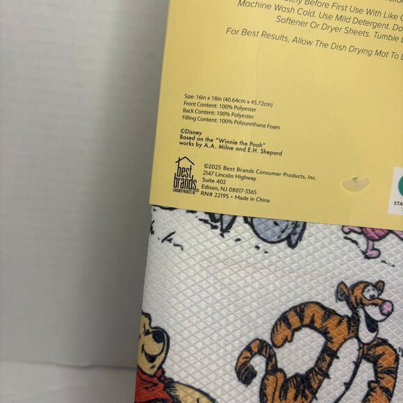 Disney Winnie the Pooh 2 Pack Dish Drying Mats NWT Pooh Piglet Tigger Eeyore - Picture 6 of 6